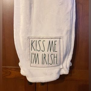 Rae Dunn St Patricks Day throw blanket, new!